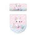 thumbnail image 2 of HELLHERO Rabbit Easter Egg Fashion for Hotel Home, Adjustable Polyester Toilet Top Cover Set, Elastic Bottom, Stretch, 2 Piece, 2 of 8