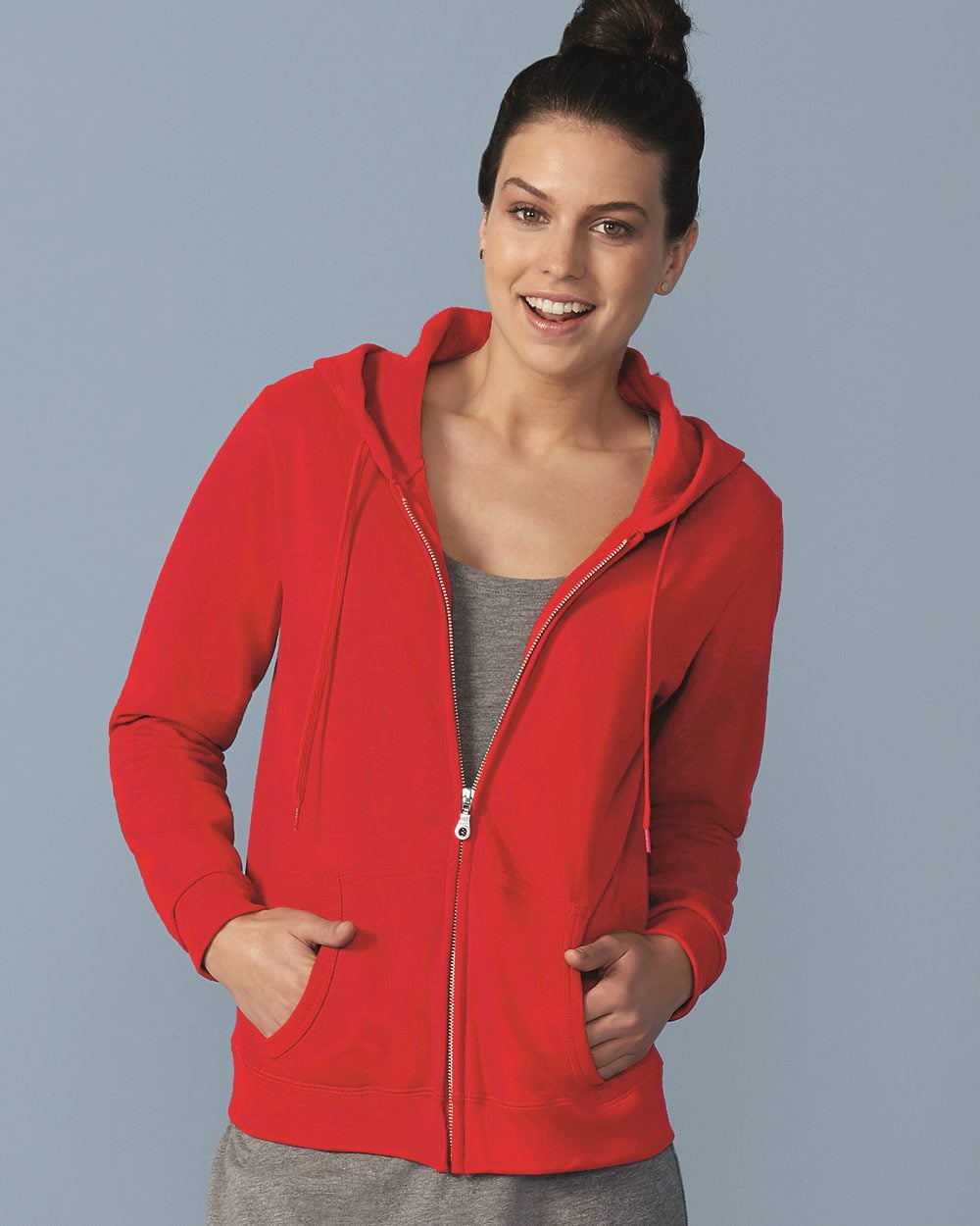 gildan women's full zip hooded sweatshirt