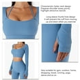 thumbnail image 1 of Ropa Deportiva Femenina, Top De Yoga De Manga Larga De Poliuretano De Nylon Transpirable Con Almohadillas Para El Pecho Para Ir De Compras ANGGREK No, 1 of 6