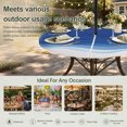 thumbnail image 6 of Round Outdoor Tablecloth with Umbrella Hole and Zipper, Ombre Blue Waves Tablecloth with Elastic Waterproof, Abstract Art Gradient Modern Patio Table Covers for 31" - 35" Picnic Pool Tables, 6 of 9