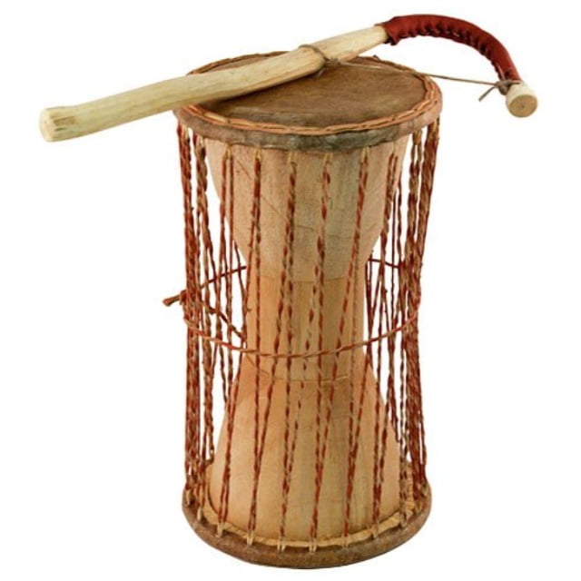 overseas connection african talking drum, 11" x 5"