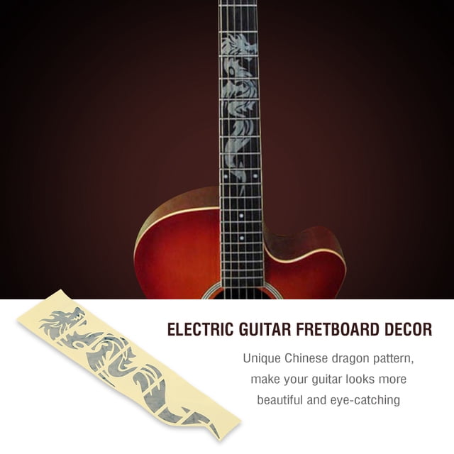 Pegatinas para diapasón, diseño de dragón, incrustaciones de guitarra, pegatinas para diapasón, máxima comodidad