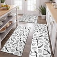 thumbnail image 2 of BlackWhite Lemon Fruit Slices White Pattern Kitchen Rugs Sets Of 3,Kitchen Runner Rugs Non Skid Washable,Decorative Kitchen Floor Mats for Kitchen,Sink,Laundry,17"x30"+ 17"x47" + 17"x59", 2 of 6