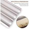 thumbnail image 2 of Bandeja para Baguette 3 Ranuras Antiadherente Perforada para Horno, Molde para Pan Francés e Italiano, 2 of 7