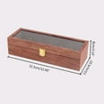 thumbnail image 5 of YIEMEEN 6 Slots Wooden Watch Box Jewelry Bracelet Storage Organizer with Transparent Lid, 5 of 12