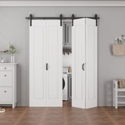 64 X 84 Double 1 Lattice Shapes Interior Bi-Fold Barn Door Within Manufacture Wood Folding Closet Door
