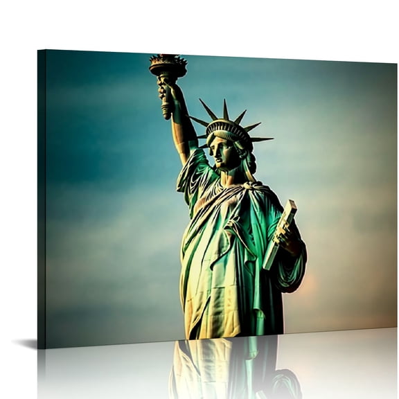 ONETECH  Canvas Art Prints New York Statue of Liberty Posters and Prints Wall Art Pictures Living Room Bedroom Decoration Poster  20x16in