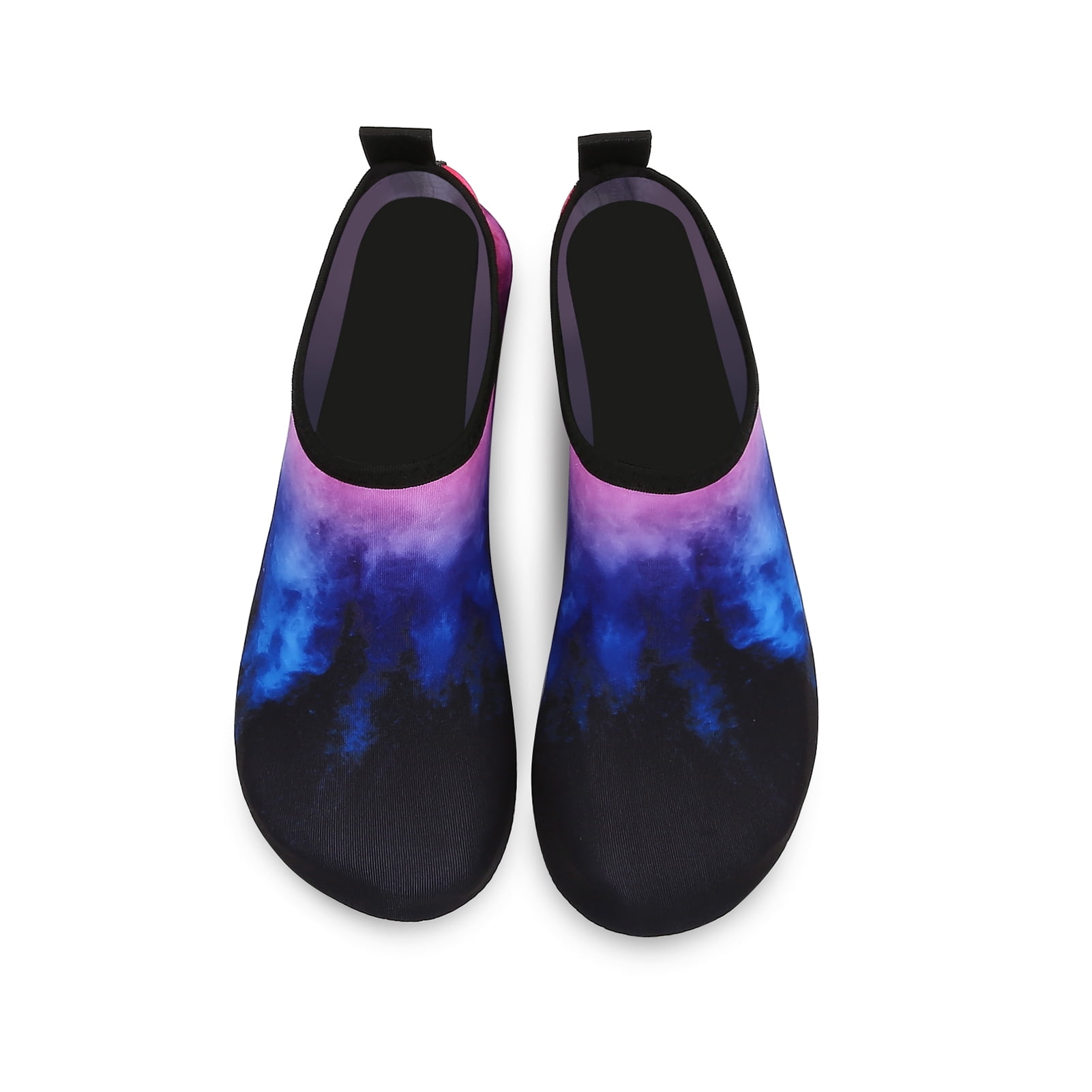 Men and Women a Slip On Barefoot Quick-Dry Beach Aqua Yoga Water Shoes (Nebula/Black, 13-14 Women/10.5-11 Men)