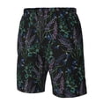 thumbnail image 6 of Uemuo Lavender Flowers Pattern Men's Swim Trunks Hawaiian Beach Bathing Suit Swimsuits Beach Quick-Dry Shorts with Pockets-X-Large, 6 of 9