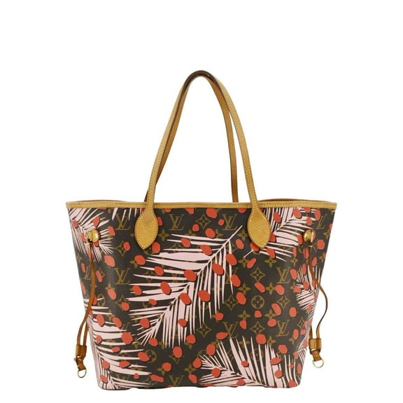 Pre-Owned LOUIS VUITTON Neverfull MM Jungle Dots Monogram Canvas Shoulder Bag Brown