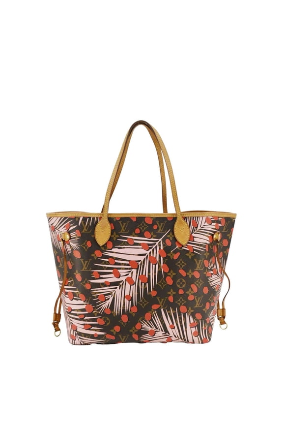Pre-Owned LOUIS VUITTON Neverfull MM Jungle Dots Monogram Canvas Shoulder Bag Brown