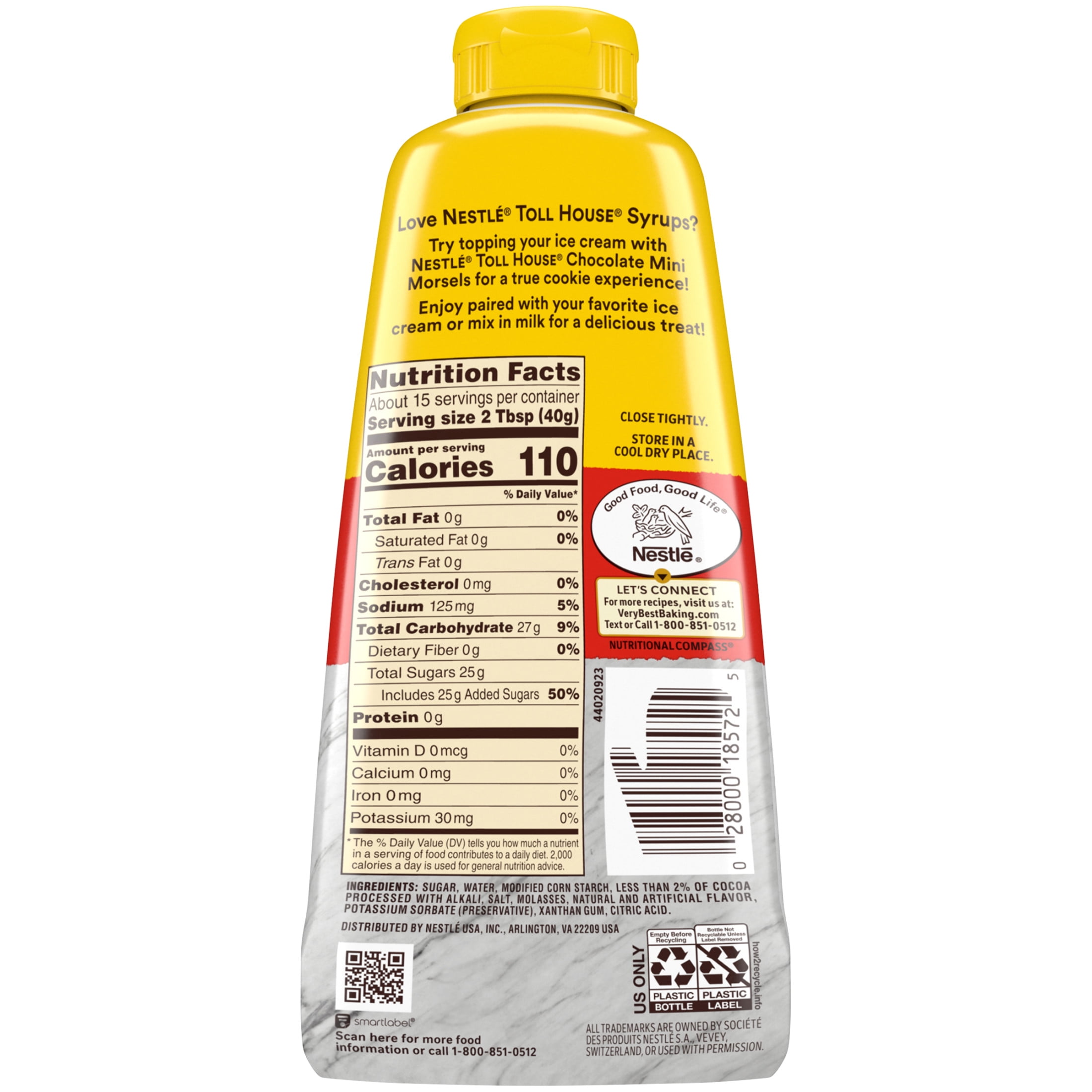 Nestle Chocolate Syrup Toll House Chocolate Chip Cookie Flavor Syrup, 1.374 lb