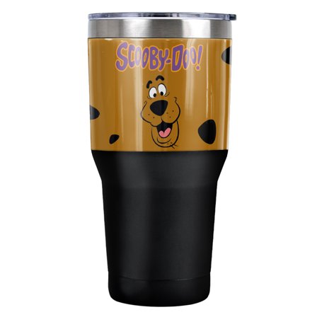 Scooby Doo Face Stainless Steel Tumbler 30 oz Coffee Travel Cup, Vacuum Insulated & Double Wall with Leakproof Sliding Lid