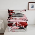 thumbnail image 5 of Homewish Ink Wash Cherry Blossom Twin Comforter Sets,Japanese Style Bedding Set,Pink Red,Pink Reversible,2pcs,1 Comforter and 1 Pillowcase, 5 of 7