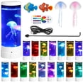 thumbnail image 2 of Fake Fish Aquarium Lamp, Artificial Fish Tank Lava Night Light, Battery and USB Powered Mini Bubble Lamp with Remote Control, LED Bubble Fish Lava Lamp for Home Office Decor, 2 of 7