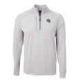 thumbnail image 2 of Men's Cutter & Buck Heather Gray New Orleans Saints Big & Tall Adapt Eco Raglan Quarter-Zip Jacket, 2 of 3