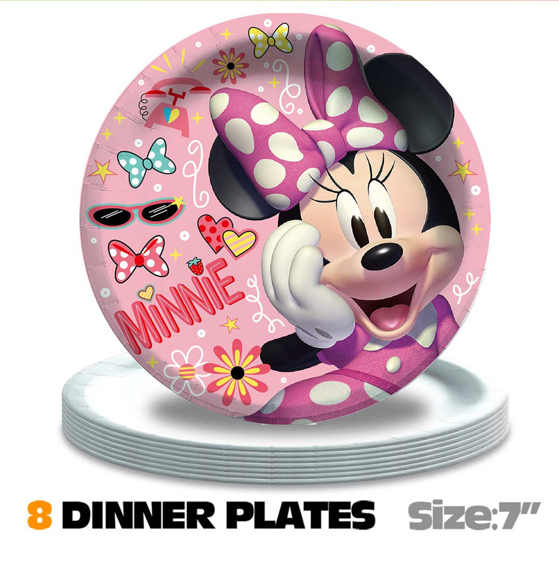 Mouse Party Supplies Plates Tableware Balloons Cake Topper Banner Decorations Birthday Decor Banner Backdrop