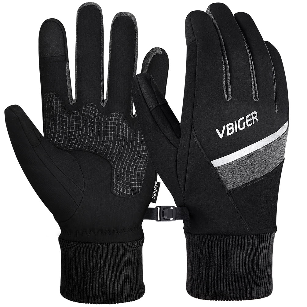 Winter Warm Sports Driving Gloves Cold Weather Ski Thermal Running Cycling Bike Black Touch Screen Mittens for Men Women