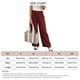 thumbnail image 1 of Pantalones De Pierna Ancha Para Mujer, Pantalones Informales Para Mujer, Color Sólido Para Uso Diario ANGGREK Vino Tinto XXL, 1 of 4