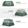 thumbnail image 3 of Camping Tent 2/4/6/8 Person, Waterproof Windproof Dome Tent with Rainfly and Multi-Directional Ventilation, Quick Instant Tents Setup for Family Outdoor, Backpacking, Hiking, 3 of 6
