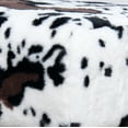 thumbnail image 2 of Home Soft Things Faux Fur Ottoman - Cows Flowers - Black Leg - 19x13x17'', 2 of 6