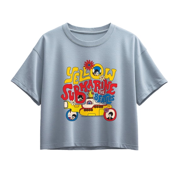 The Beatles - The Yellow Submarine Girls' Short Sleeve Boxy Graphic T-Shirt