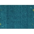 thumbnail image 1 of Ahgly Company Indoor Rectangle Abstract Turquoise Blue Contemporary Area Rugs, 5' x 7', 1 of 4