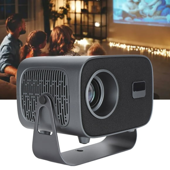 Mini Projector, 4k Movie Projector Short Throw Projector with 360 Adjustable Stand, Electric Focus WiFi Ceiling Video Projector for Home Theatre