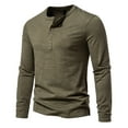 thumbnail image 2 of fartey Casual Henley Tops for Men Slim Fit Button Up Pullover Shirts Lightweight Soft Long Sleeves T-Shirts Thermal Underwear Crewneck Tee Top, 2 of 5