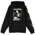 thumbnail image 6 of John Carpenter's Halloween Knife & Jack-o'-Lantern Faces Long Sleeve Black Adult Hooded Sweatshirt-XS, 6 of 7
