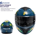 thumbnail image 2 of Casco para Motocicleta Bluelander de Doble Visera con Certificación ECE, Azul, Talla M, 2 of 5