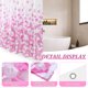 thumbnail image 3 of Dznils Cortina Shower de Tela de Pétalos de Rosa Rosa Cortina de Baño con Estampado Floral y Ganchos, 72 x 72, 3 of 11