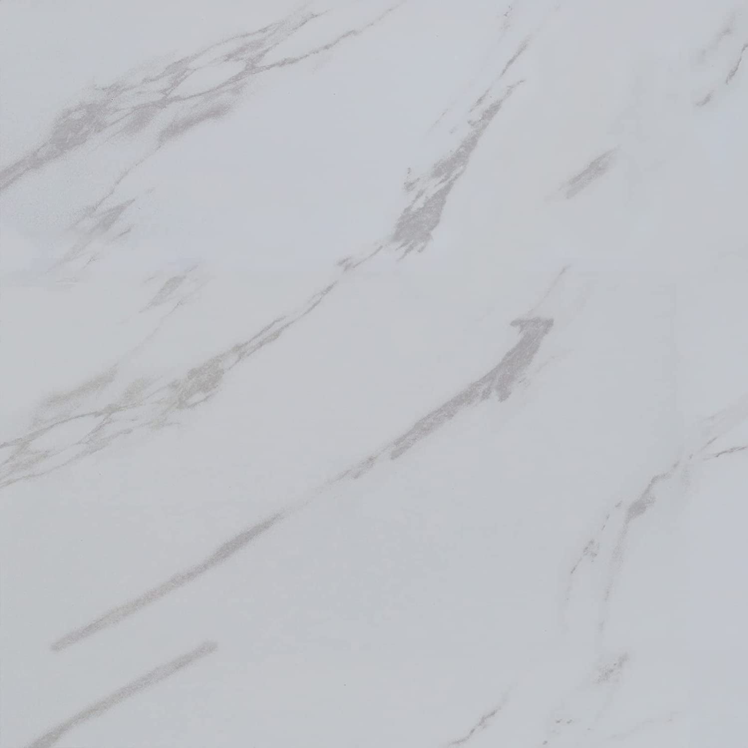 VEELIKE White Marble Tile Peel and Stick Flooring 12"x12" Inches Self