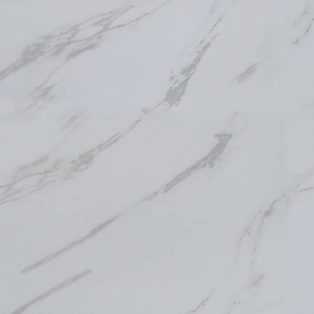 VEELIKE 12pcs White Marble Floor Tile Tile Peel and Stick Bathroom Tiles 12"x12" Inches Vinyl Flooring Self Adhesive Kitchen Tiles Stickers Decorative White Tiles Removable Waterproof Tiles