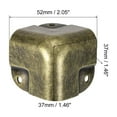 thumbnail image 2 of 4 Pcs Decorative Box Corner Covers, 37mm Metal Edge Guard, Bronze, 2 of 6