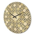 thumbnail image 3 of Designart 'Ornamental Retro Pattern II' Mid-Century Modern Wood Wall Clock, 3 of 5