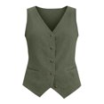thumbnail image 4 of Minjewel Tops for Women Sleeveless Vest Top - with Pockets Pullover Casual Summer Tank, Tank Tops for Women Modern Stylish Top, Womens Summer Tops for Everyday Wear,Army Green L, 4 of 4