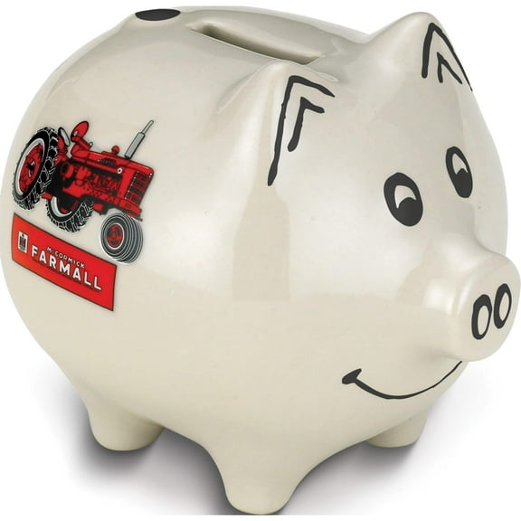 Fashion Polyresin Farmall Tractor Logo Piggy Bank (5.25 X 4.25) Made In China gm8499