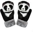 thumbnail image 3 of Cute Animal Mittens, 2023 New Handmade Knitted Plush Animal Mittens Gloves, Full Fingers Thickening Soft Winter Warm Mittens, 3 of 8