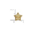 thumbnail image 2 of 14k Yellow Gold Yellow Sapphire Star Slide Pendant Necklace 8x8mm Wide 4mm Thick Pendant for Women, 2 of 2