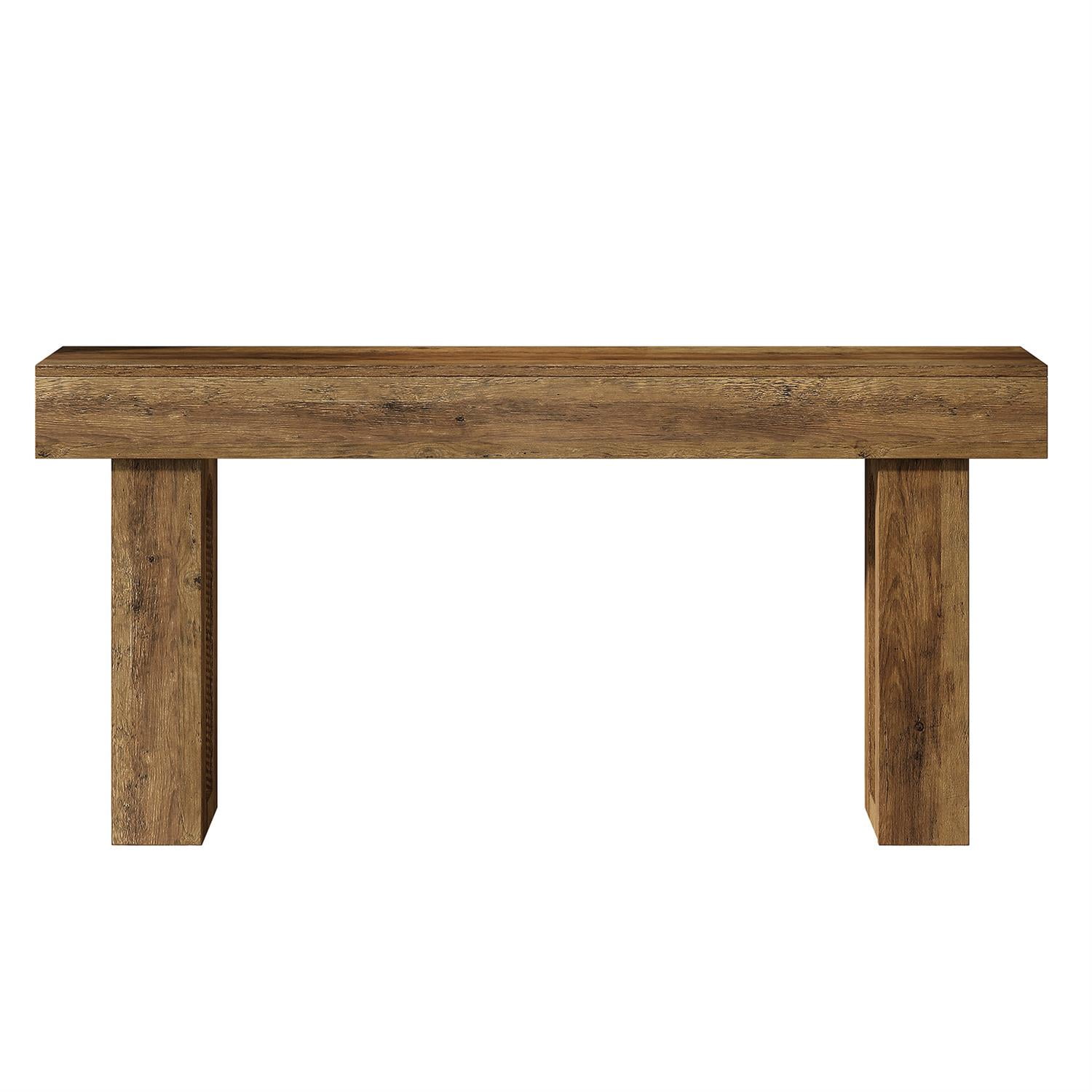 Demi Bonn 62" Handmade Rattan Console Table, Elegant Entryway Accent, Narrow Hallway Storage for Living Room, Brown