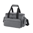 thumbnail image 2 of Bolsa de maquillaje de viaje, organizador de cosméticos, bolso de mano con compartimentos multifuncionales, bolsa de artículos de tocador para viajes Gris, 2 of 8