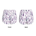 thumbnail image 5 of Picia Lavender Flowers Pattern Women's 2 in 1 Athletic Running Shorts High Waisted Workout Casual Gym Sweat Shorts with Comfy Liner Zipper Pockets-Medium, 5 of 9