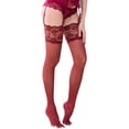 thumbnail image 3 of Lingerie Transparente en Maille pour Femmes Soutien-Gorge Brodé et String et Bas, 3 of 5