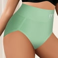 thumbnail image 7 of JUSLIO Panties for Women High Waisted Briefs No Show Underwear Butt Lifting Tummy Control Underwear Green L, 7 of 7