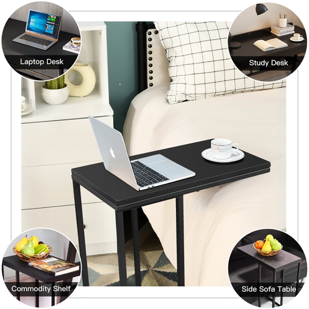 Finihen End Table, Stand Desk, Coffee Tray Sofa Side End Table, Sofa Side Table, Bed Side Table, for Living Room, Bedroom, Black Finihen End Table, Stand Desk, Coffee Tray Sofa Side End Table, Sofa Side Table, Bed Side Table, for Living Room, Bedroom, Black