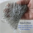 OUSITAI 6x6" Stainless Steel Cast Iron Cleaner Chainmail Scrubber for