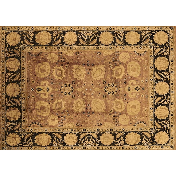 Ahgly Company Indoor Rectangle Oriental Brown Traditional Area Rugs, 8' x 12'