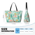 thumbnail image 3 of Goofa Elephant and Flowers Print Beach Bags Waterproof Beach Tote Bag Zipper Sandproof Swim Pool Bag Large Tote Beach Vacation Travel, 3 of 6