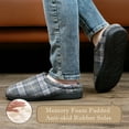 thumbnail image 2 of cosyone1997 Men's Memory Foam Slippers Indoor Outdoor Cozy Fleece Lined Non-slip House Shoes, 2 of 7